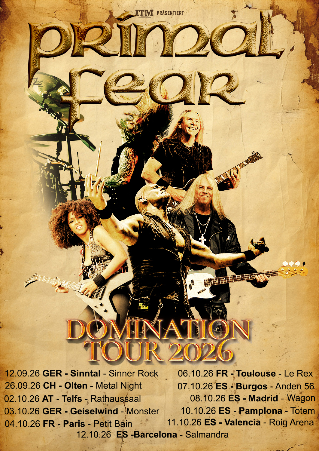 PRIMAL FEAR Domination Tour 2025